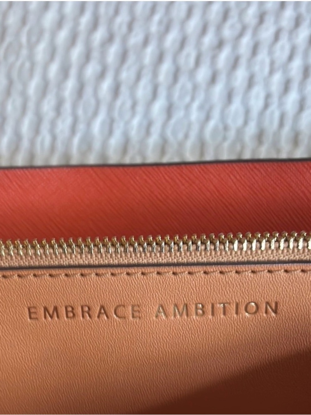 Tory Burch Blue Tote with Red Trim - Picture 5 of 14